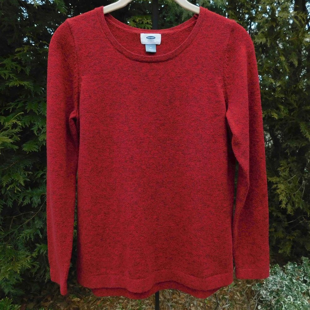 Old Navy Soft & Stretchy Crewneck Sweater with Side Slits - Picture 1 of 3